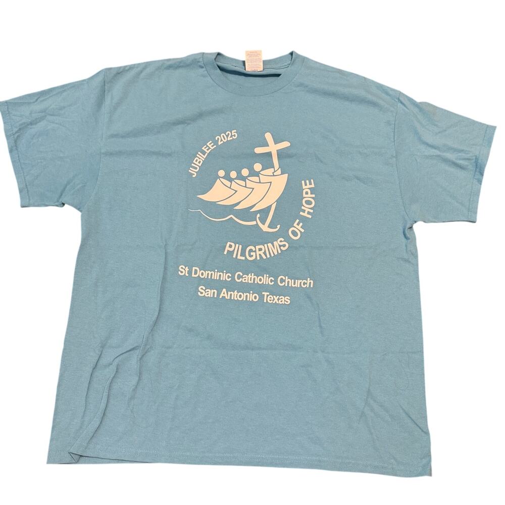 St Dominic Catholic Church San Antonio TX Jubilee 2025 T-Shirt Blue Mens XL